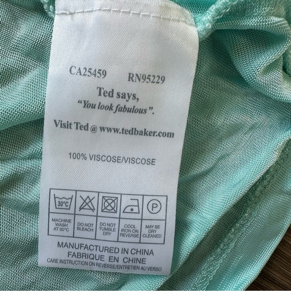 Ted Baker Womens Blue Sleeveless Scoop Neck Tank Top 8 (3) Viscose Coastal Tunic - Picture 5 of 9